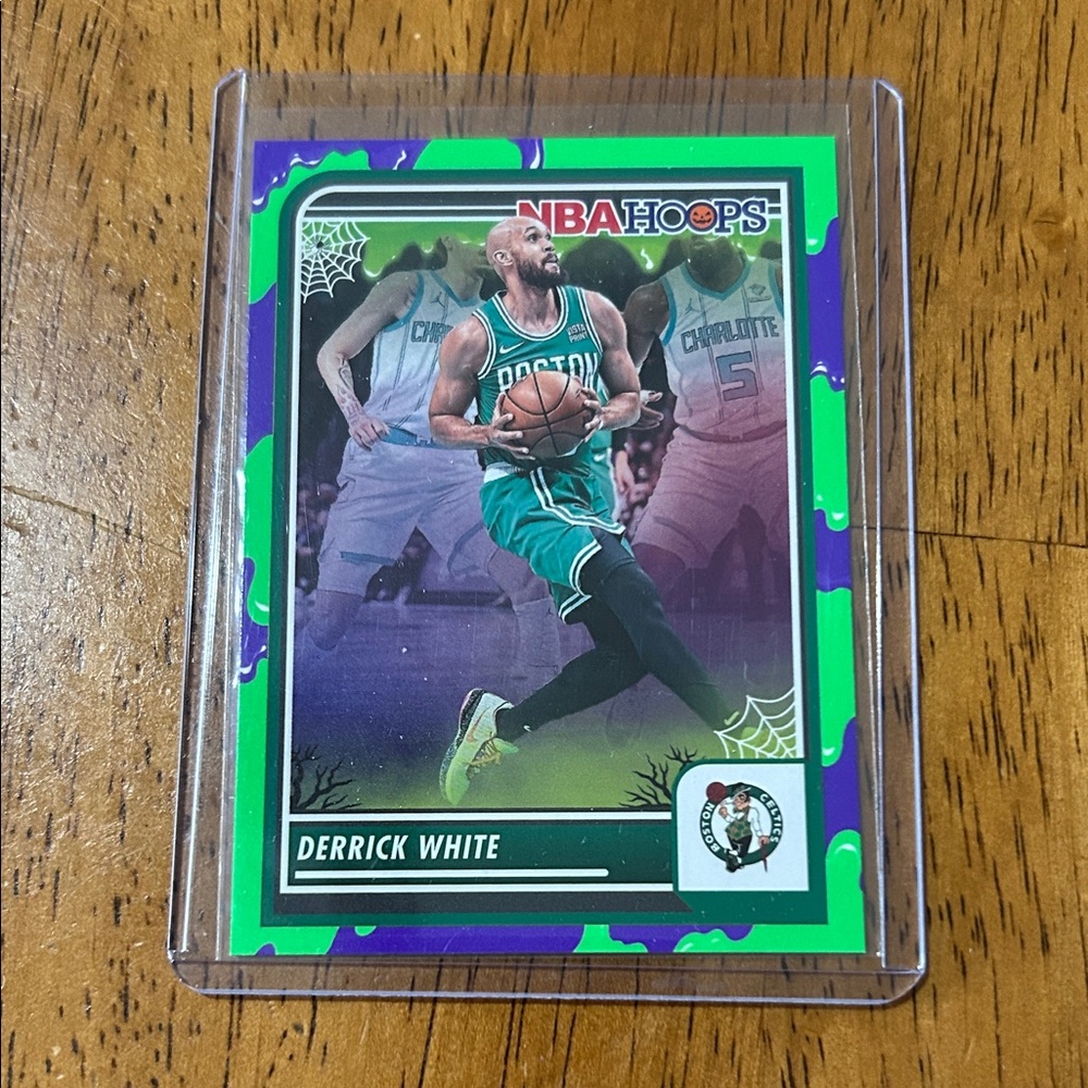 NBA Hoops Derrick White Halloween Green & Purple Boston Celtics